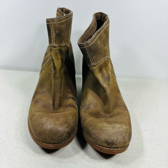 Womens 9.5 Timberland Boots w/ Half Chaps Buckle Brown Leather 3610RM 10226 8,5 - Picture 2 of 6